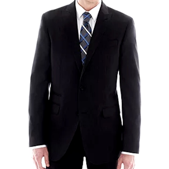 j ferrar Other - JF J. Ferrar Black Nailhead Slim-Fit Suit Jacket